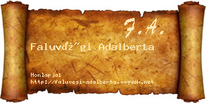 Faluvégi Adalberta névjegykártya